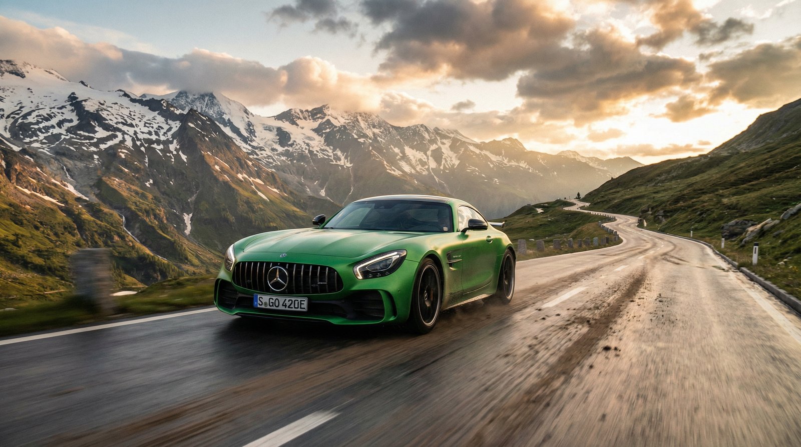 探花奔驰AMG山路视频